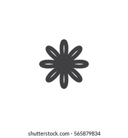 flower icon. sign design