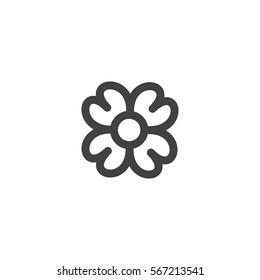 flower icon. sign design