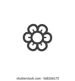 Flower Icon. Sign Design