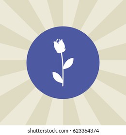 flower icon. sign design. background