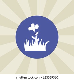 flower icon. sign design. background