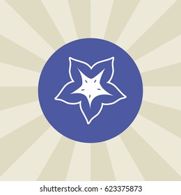 flower icon. sign design. background