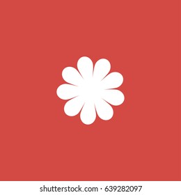 flower. icon. sign design. red background