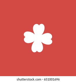 flower icon. sign design. red background