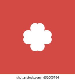 flower icon. sign design. red background