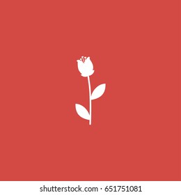 flower icon. sign design. red background