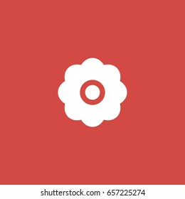 flower icon. sign design. red background