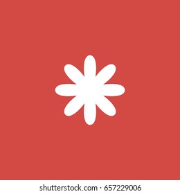 flower. icon. sign design. red background