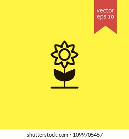 flower. flower icon. sign design. Vector EPS 10.