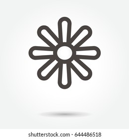 flower icon. sign design vector. illustration. on white background. logo