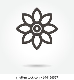 flower icon. sign design vector. illustration. on white background. logo