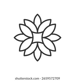 Vector de símbolo de signo de icono de flor
