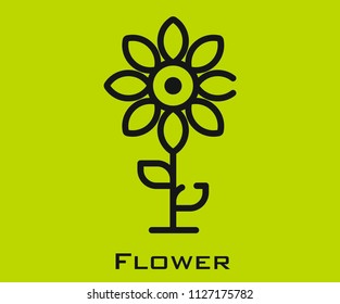 Flower icon signs