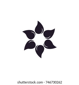 flower icon silhouette