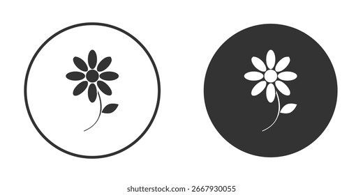 Blumen-Symbol Silhouette Symbol. Vektorgrafik einzeln