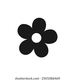 Flower Icon silhouette in trendy flat style isolated on white background. Spring symbol for your website design, logo, app, UI. Vector illustration.