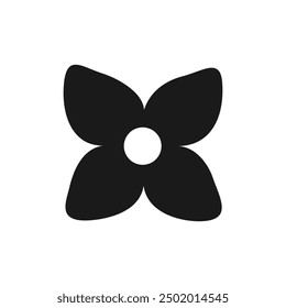 Flower Icon silhouette in trendy flat style isolated on white background. Spring symbol for your website design, logo, app, UI. Vector illustration.
