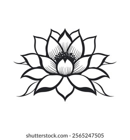 flower icon silhouette vector isolated on white background