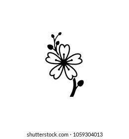Flower icon. Simple element illustration. Flower symbol design template. Can be used for web and mobile on the white background