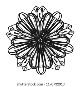 Flower icon. Simple illustration of flower vector icon for web design isolated on white background