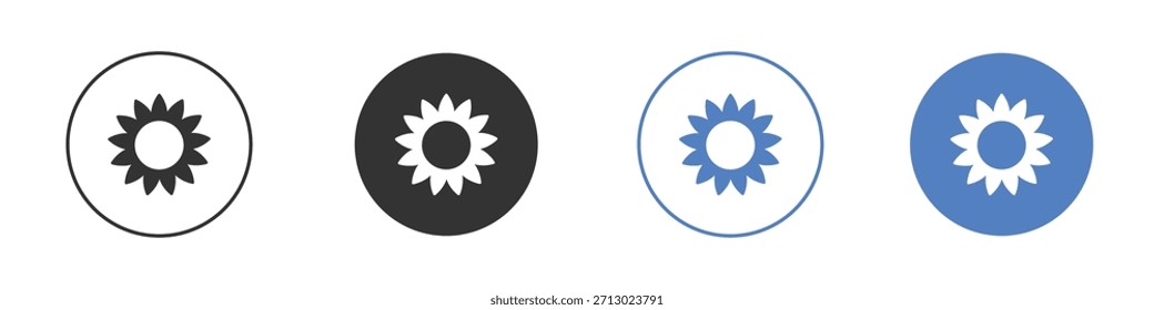Icono de la flor simple Vector minimalista EPS