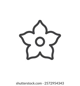 Flower icon Simple outline vector logo