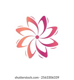 Flower icon in simple style isolated on white background illustration