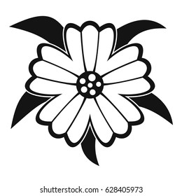 Flower icon in simple style isolated on white background vector illustration