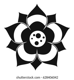 Flower icon in simple style isolated on white background vector illustration