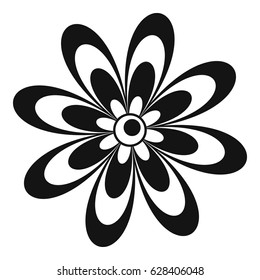 Flower icon in simple style isolated on white background vector illustration