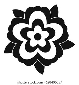 Flower icon in simple style isolated on white background vector illustration