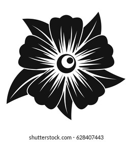 Flower icon in simple style isolated on white background vector illustration