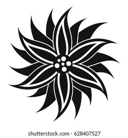 Flower icon in simple style isolated on white background vector illustration