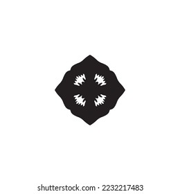 Flower icon. Simple style Flower shop poster background symbol. Flower brand logo design element. Flower t-shirt printing. Vector for sticker.