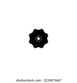 Flower icon. Simple style Flower shop poster background symbol. Flower brand logo design element. Flower t-shirt printing. Vector for sticker.