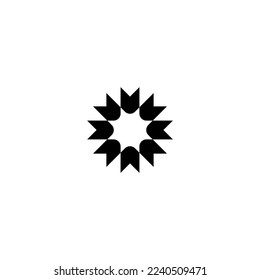 Flower icon. Simple style Flower shop poster background symbol. Flower brand logo design element. Flower t-shirt printing. Vector for sticker.