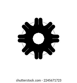 Flower icon. Simple style Flower shop poster background symbol. Flower brand logo design element. Flower t-shirt printing. Vector for sticker.