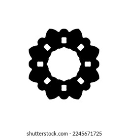 Flower icon. Simple style Flower shop poster background symbol. Flower brand logo design element. Flower t-shirt printing. Vector for sticker.