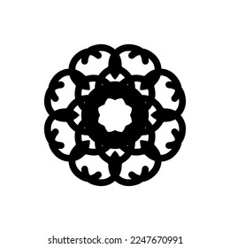 Flower icon. Simple style Flower shop poster background symbol. Flower brand logo design element. Flower t-shirt printing. Vector for sticker.