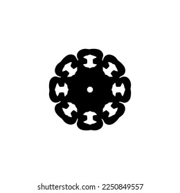 Flower icon. Simple style Flower shop poster background symbol. Flower brand logo design element. Flower t-shirt printing. Vector for sticker.