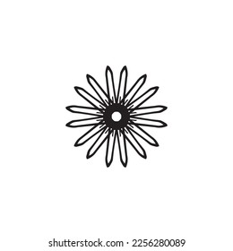 Flower icon. Simple style Flower shop poster background symbol. Flower brand logo design element. Flower t-shirt printing. Vector for sticker.