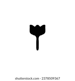 Blumensymbol. Einfaches Blumenladen-Plakathintergrund-Symbol. Design-Element des Blumenmarken-Logos. Blumendruck T-Shirt. Vektorgrafik für Aufkleber.