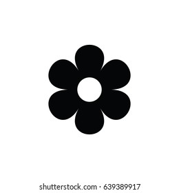 Flower icon in simple style for web, infographics and creative design. Vector illustration
