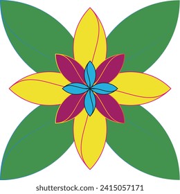 Blumensymbol, einfache Vektorgrafik