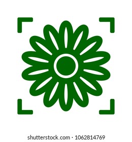 Flower icon. Simple vector symbol. Camomile logo.