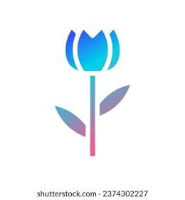 Flower icon solid gradient red purple blue colour mother day illustration vector element and symbol perfect.