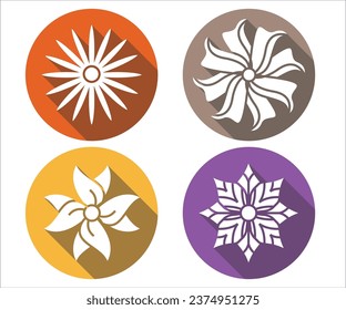 Flower icon for spring season vector