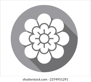 Icono de flor para el vector de estación de primavera