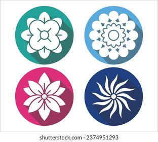 Flower icon for spring season vector