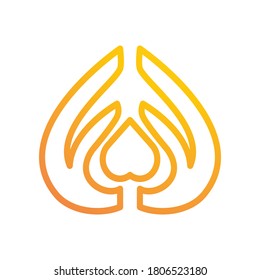 Flower icon symbol design gradient style
